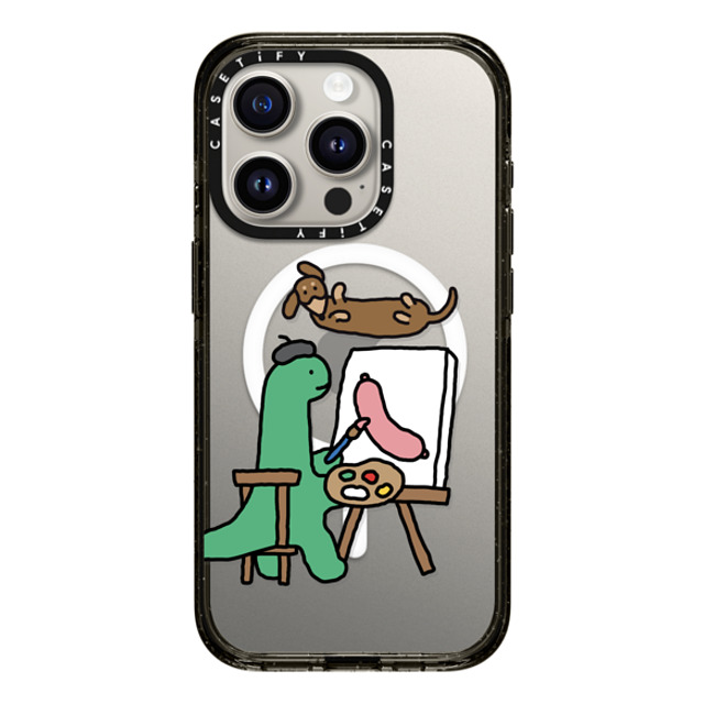 JOGUMAN x CASETiFY iPhone 15 Pro ケース ブラック インパクトケース MagSafe対応 Draw Me