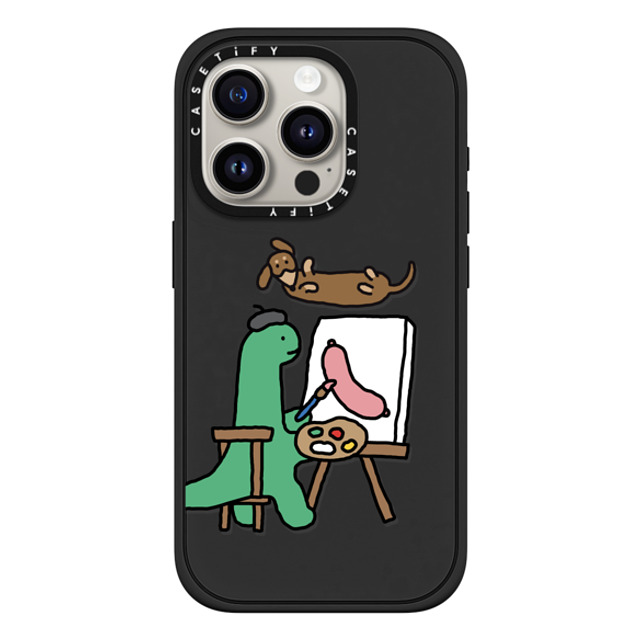 JOGUMAN x CASETiFY iPhone 15 Pro ケース マットブラック インパクトケース MagSafe対応 Draw Me