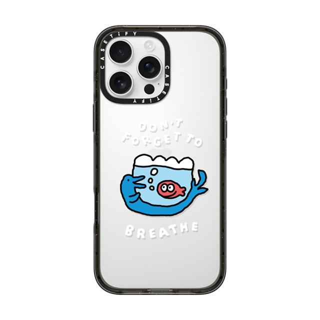 JOGUMAN x CASETiFY iPhone 16 Pro Max Case Animal,Cartoon Black Impact Case Don't Forget to Breathe Mother's Day JOGUMAN x CASETiFY iPhone 16 Pro Max Case Animal,Cartoon Black Impact Case Don't Forget to Breathe Mother's Day