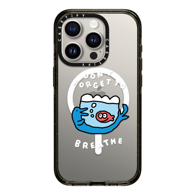 JOGUMAN x CASETiFY iPhone 15 Pro Case Animal,Cartoon Black Impact Case MagSafe Compatible Don't Forget to Breathe Mother's Day JOGUMAN x CASETiFY iPhone 15 Pro Case Animal,Cartoon Black Impact Case MagSafe Compatible Don't Forget to Breathe Mother's Day