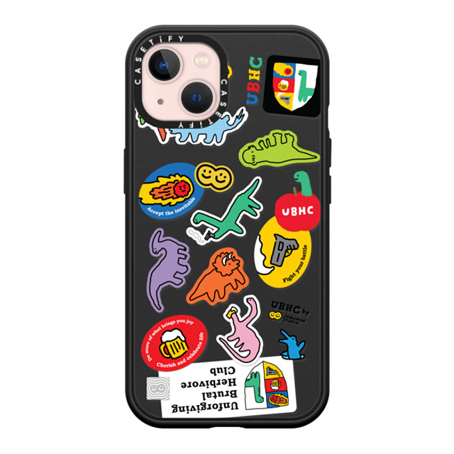 JOGUMAN x CASETiFY iPhone 13 Case Sticker,Dinosaur Matte Black Impact Case MagSafe Compatible UBHC Sticker Mother's Day JOGUMAN x CASETiFY iPhone 13 Case Sticker,Dinosaur Matte Black Impact Case MagSafe Compatible UBHC Sticker Mother's Day