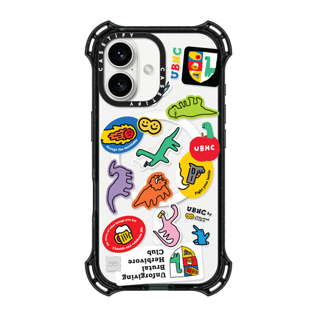 JOGUMAN x CASETiFY iPhone 16 Case Black バウンスケース UBHC Sticker JOGUMAN x CASETiFY iPhone 16 Case Black バウンスケース UBHC Sticker