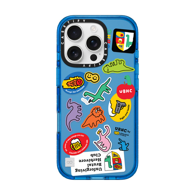 JOGUMAN x CASETiFY iPhone 16 Pro ケース スカイブルー インパクトケース UBHC Sticker
