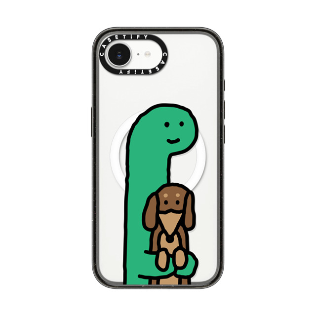 JOGUMAN x CASETiFY iPhone 16e Case Dog,Dinosaur Black Impact Case MagSafe Compatible Hold me Back to School JOGUMAN x CASETiFY iPhone 16e Case Dog,Dinosaur Black Impact Case MagSafe Compatible Hold me Back to School
