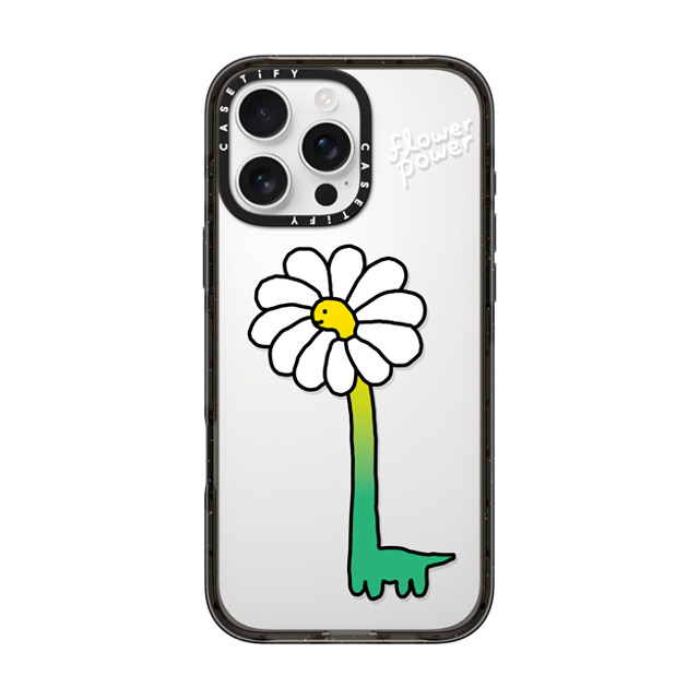 JOGUMAN x CASETiFY iPhone 16 Pro Max Case Floral,Dinosaur ブラック インパクトケース Flower Power Mother's Day JOGUMAN x CASETiFY iPhone 16 Pro Max Case Floral,Dinosaur ブラック インパクトケース Flower Power Mother's Day