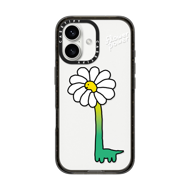 JOGUMAN x CASETiFY iPhone 16 Case Floral,Dinosaur ブラック インパクトケース Flower Power Mother's Day JOGUMAN x CASETiFY iPhone 16 Case Floral,Dinosaur ブラック インパクトケース Flower Power Mother's Day