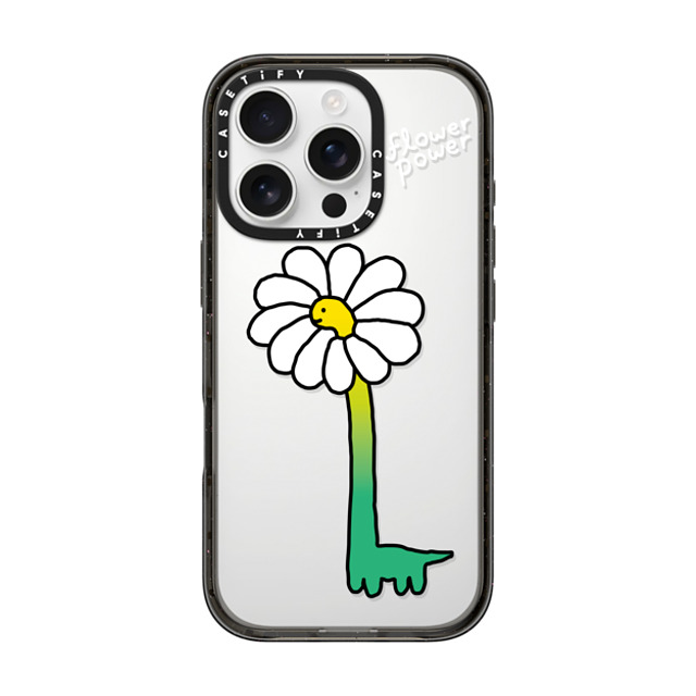 JOGUMAN x CASETiFY iPhone 16 Pro Case Floral,Dinosaur Black インパクトケース Flower Power Mother's Day JOGUMAN x CASETiFY iPhone 16 Pro Case Floral,Dinosaur Black インパクトケース Flower Power Mother's Day