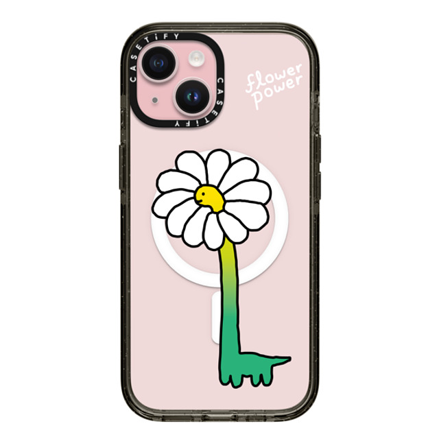 JOGUMAN x CASETiFY iPhone 15 Case Floral,Dinosaur Black Impact Case MagSafe Compatible Flower Power Mother's Day JOGUMAN x CASETiFY iPhone 15 Case Floral,Dinosaur Black Impact Case MagSafe Compatible Flower Power Mother's Day