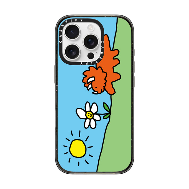 JOGUMAN x CASETiFY iPhone 16 Pro Case Floral,Dinosaur Black Impact Case MagSafe Compatible Tricera Meets Flower Mother's Day JOGUMAN x CASETiFY iPhone 16 Pro Case Floral,Dinosaur Black Impact Case MagSafe Compatible Tricera Meets Flower Mother's Day