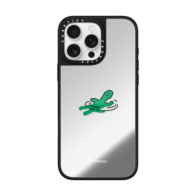 JOGUMAN x CASETiFY iPhone 16 Pro Max ケース Silver on Black ミラーケース MagSafe対応 Floating