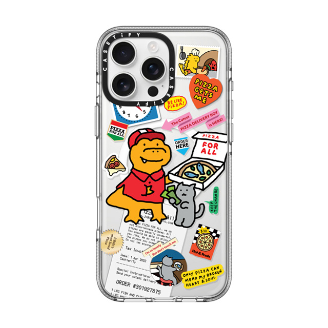 JOGUMAN x CASETiFY iPhone 16 Pro Max ケース クリア クリア ケース MagSafe対応 Cutest Pizza Boy