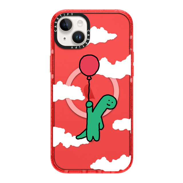 JOGUMAN x CASETiFY iPhone 14 Plus ケース レッド インパクトケース MagSafe対応 I'm leaving this planet