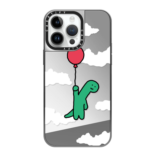 JOGUMAN x CASETiFY iPhone 14 Pro Max ケース Dinosaur,Animal シルバー (シルバーバンパー) ミラーケース MagSafe対応 I'm leaving this planet Mother's Day JOGUMAN x CASETiFY iPhone 14 Pro Max ケース Dinosaur,Animal シルバー (シルバーバンパー) ミラーケース MagSafe対応 I'm leaving this planet Mother's Day