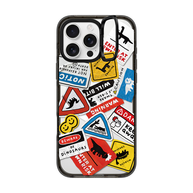 JOGUMAN x CASETiFY iPhone 16 Pro Max Case Sticker,Dinosaur Black インパクトリングスタンドケース MagSafe対応 Beware of Dinosaurs Father's Day JOGUMAN x CASETiFY iPhone 16 Pro Max Case Sticker,Dinosaur Black インパクトリングスタンドケース MagSafe対応 Beware of Dinosaurs Father's Day