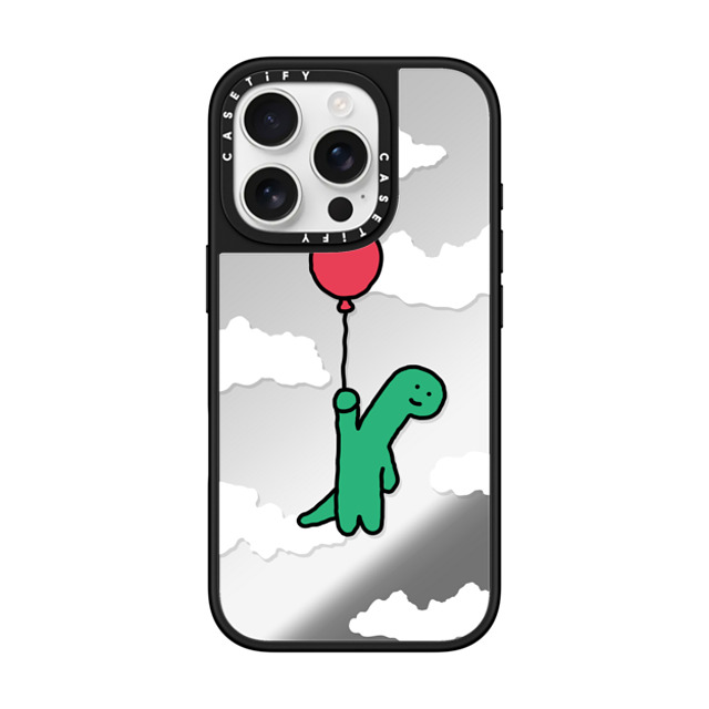 JOGUMAN x CASETiFY iPhone 16 Pro ケース Silver on Black ミラーケース MagSafe対応 I'm leaving this planet