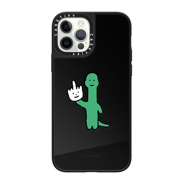 JOGUMAN x CASETiFY iPhone 12 Pro Case Dinosaur,Animal Black on Black ミラーケース MagSafe対応 Talk to the Hand Mother's Day JOGUMAN x CASETiFY iPhone 12 Pro Case Dinosaur,Animal Black on Black ミラーケース MagSafe対応 Talk to the Hand Mother's Day