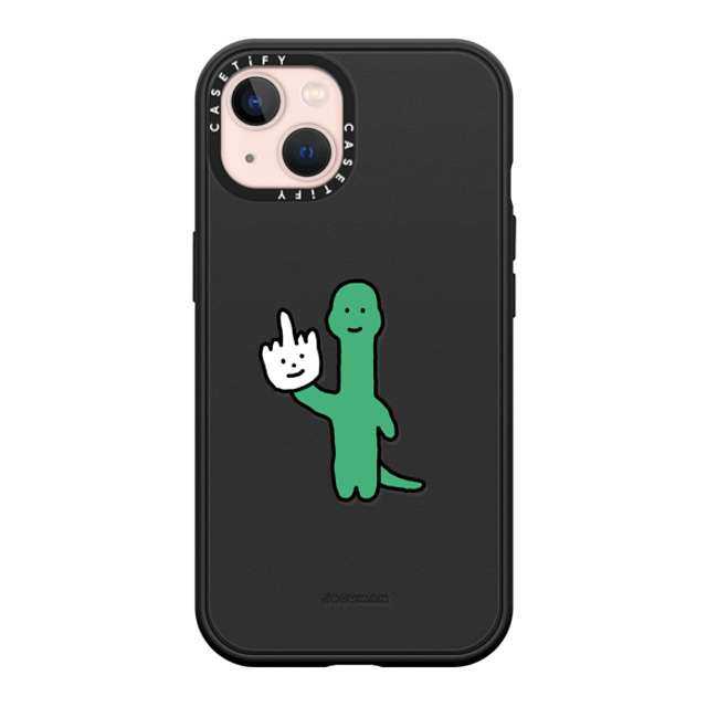 JOGUMAN x CASETiFY iPhone 13 ケース マットブラック インパクトケース MagSafe対応 Talk to the Hand