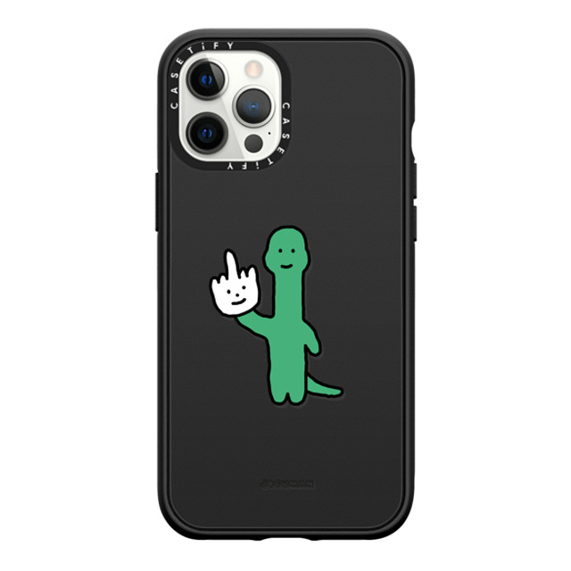 JOGUMAN x CASETiFY iPhone 12 Pro Max Case Dinosaur,Animal Matte Black Impact Case MagSafe Compatible Talk to the Hand Father's Day JOGUMAN x CASETiFY iPhone 12 Pro Max Case Dinosaur,Animal Matte Black Impact Case MagSafe Compatible Talk to the Hand Father's Day