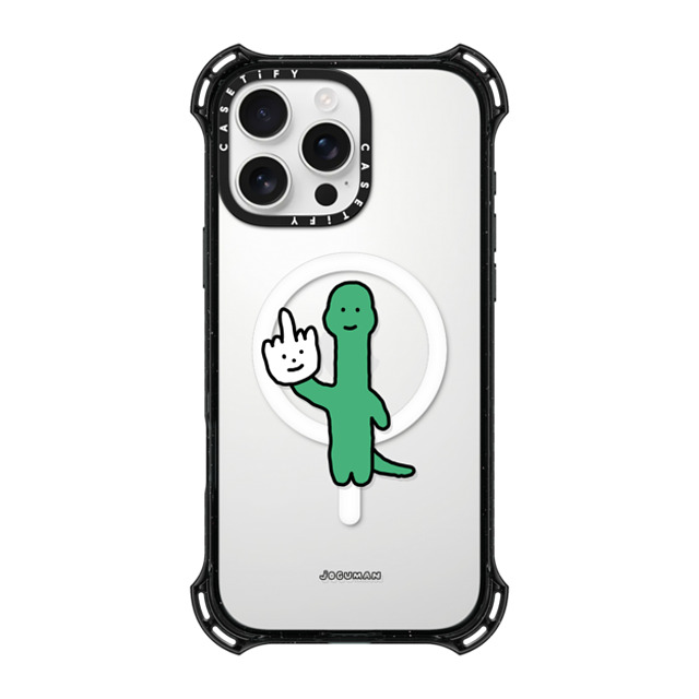 JOGUMAN x CASETiFY iPhone 16 Pro Max ケース ブラック バウンスケース Talk to the Hand