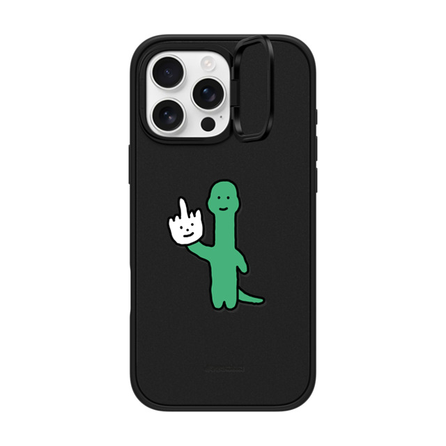 JOGUMAN x CASETiFY iPhone 16 Pro Max ケース マットブラック インパクトリングスタンドケース MagSafe対応 Talk to the Hand