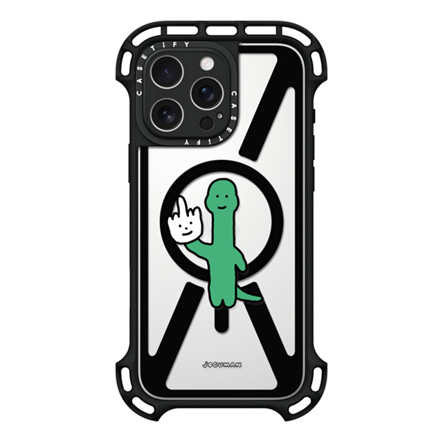 JOGUMAN x CASETiFY iPhone 16 Pro Max ケース ブラック ウルトラ バウンスケース MagSafe対応 Talk to the Hand