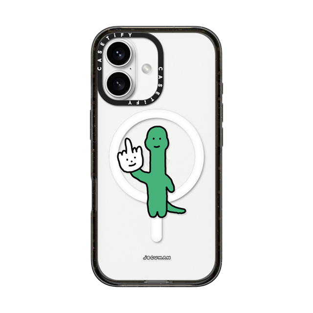 JOGUMAN x CASETiFY iPhone 16 ケース ブラック インパクトケース MagSafe対応 Talk to the Hand