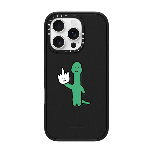 JOGUMAN x CASETiFY iPhone 16 Pro ケース マットブラック インパクトケース MagSafe対応 Talk to the Hand