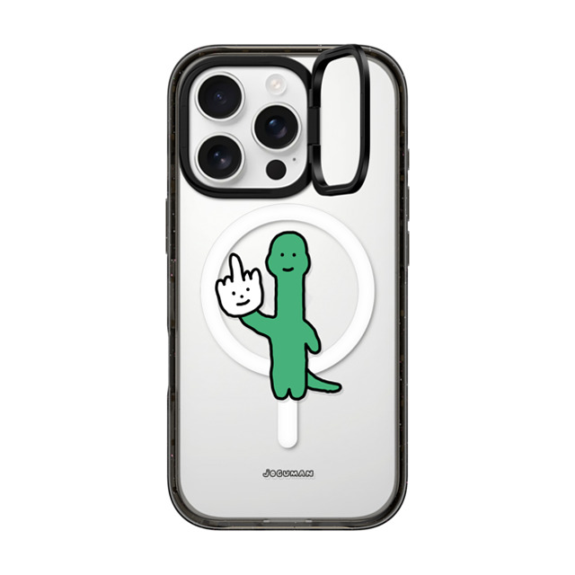 JOGUMAN x CASETiFY iPhone 16 Pro ケース ブラック インパクトリングスタンドケース MagSafe対応 Talk to the Hand