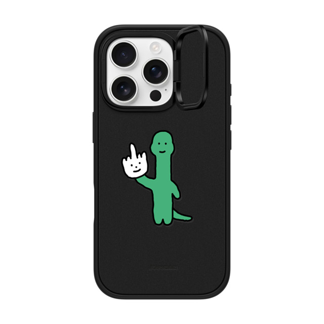 JOGUMAN x CASETiFY iPhone 16 Pro ケース マットブラック インパクトリングスタンドケース MagSafe対応 Talk to the Hand