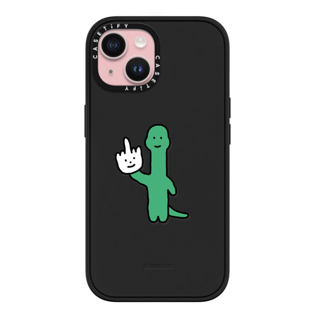 JOGUMAN x CASETiFY iPhone 15 ケース マットブラック インパクトケース MagSafe対応 Talk to the Hand