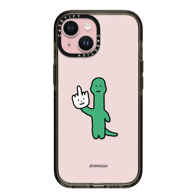 JOGUMAN x CASETiFY iPhone 15 ケース ブラック インパクトケース Talk to the Hand