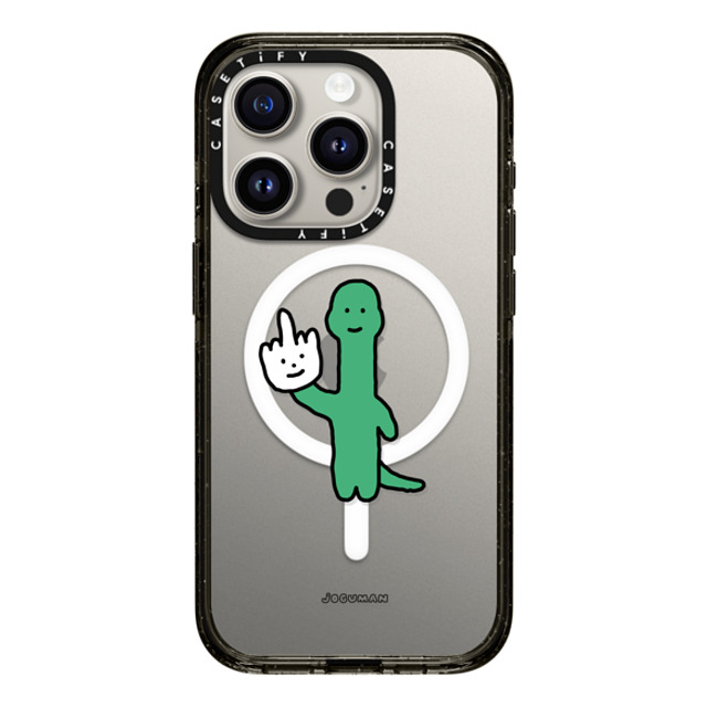 JOGUMAN x CASETiFY iPhone 15 Pro ケース ブラック インパクトケース MagSafe対応 Talk to the Hand