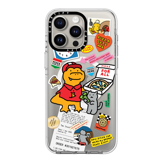 JOGUMAN x CASETiFY iPhone 15 Pro Max ケース クリア クリア ケース MagSafe対応 Cutest Pizza Boy