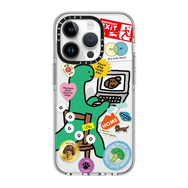 JOGUMAN x CASETiFY iPhone 14 Pro Case Clear Clear Case MagSafe Compatible I Miss My Dog JOGUMAN x CASETiFY iPhone 14 Pro Case Clear Clear Case MagSafe Compatible I Miss My Dog
