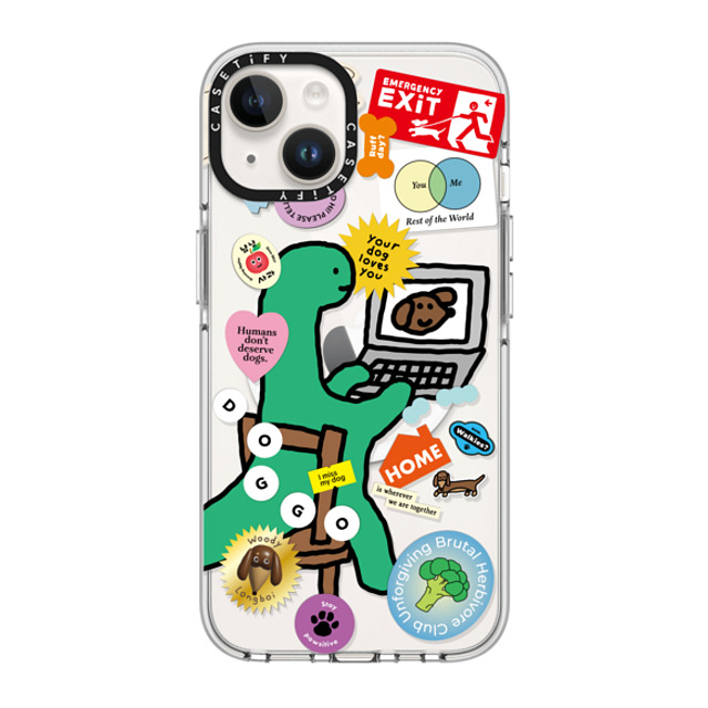 JOGUMAN x CASETiFY iPhone 14 ケース クリア クリア ケース MagSafe対応 I Miss My Dog