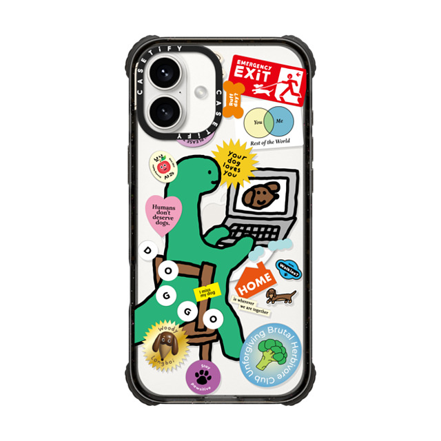 JOGUMAN x CASETiFY iPhone 16 Plus Case Black ウルトラ インパクトケース MagSafe 対応 I Miss My Dog JOGUMAN x CASETiFY iPhone 16 Plus Case Black ウルトラ インパクトケース MagSafe 対応 I Miss My Dog