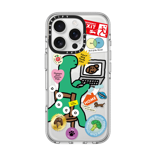 JOGUMAN x CASETiFY iPhone 16 Pro ケース クリア クリア ケース MagSafe対応 I Miss My Dog