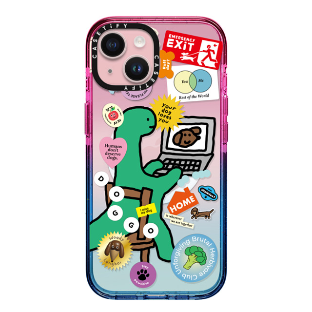 JOGUMAN x CASETiFY iPhone 15 Case Sticker,Dinosaur Cotton Candy Impact Case MagSafe Compatible I Miss My Dog Mother's Day JOGUMAN x CASETiFY iPhone 15 Case Sticker,Dinosaur Cotton Candy Impact Case MagSafe Compatible I Miss My Dog Mother's Day