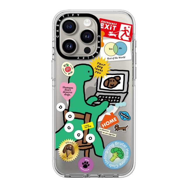 JOGUMAN x CASETiFY iPhone 15 Pro Max ケース クリア クリア ケース MagSafe対応 I Miss My Dog