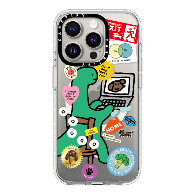 JOGUMAN x CASETiFY iPhone 15 Pro ケース クリア クリア ケース MagSafe対応 I Miss My Dog