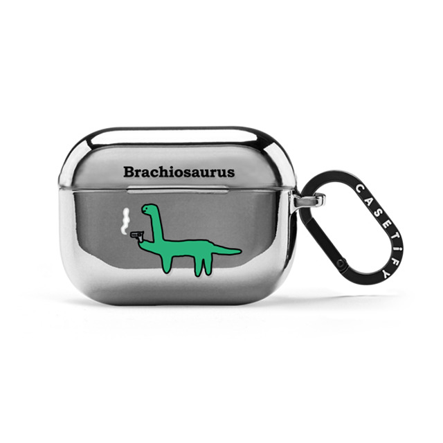 JOGUMAN x CASETiFY AirPods Pro シルバー ミラー ケース Brachiosaurus