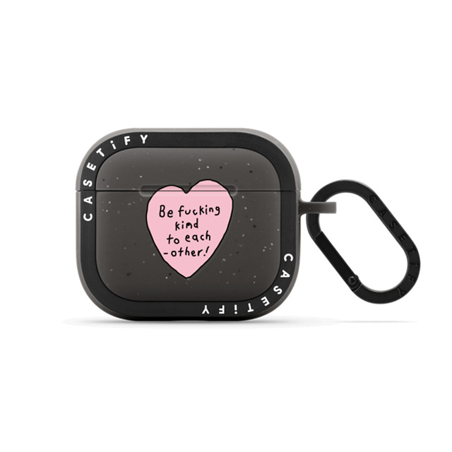 JOGUMAN x CASETiFY AirPods(第3世代) Heart,Animal Matte Charcoal バウンス ケース Be Kind Father's Day JOGUMAN x CASETiFY AirPods(第3世代) Heart,Animal Matte Charcoal バウンス ケース Be Kind Father's Day