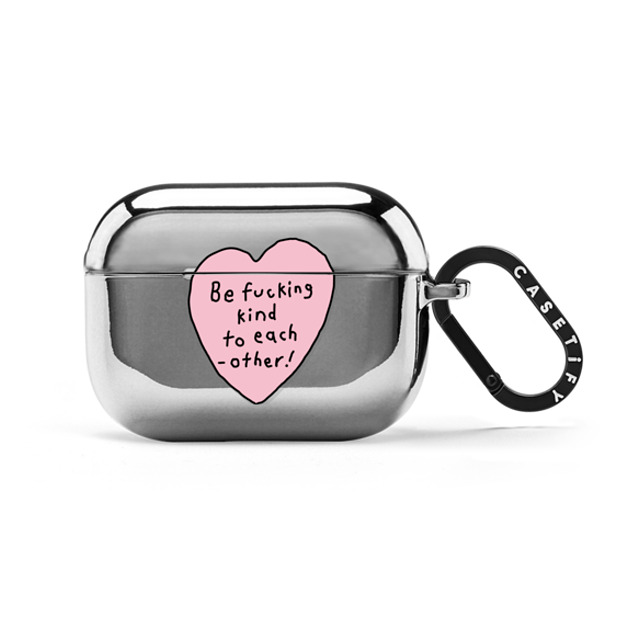 JOGUMAN x CASETiFY AirPods Pro シルバー ミラー ケース Be Kind JOGUMAN x CASETiFY AirPods Pro シルバー ミラー ケース Be Kind