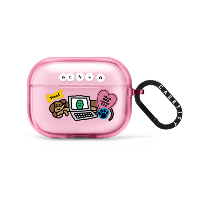 JOGUMAN x CASETiFY AirPods Pro Sticker,Dog Pink Fizz インパクトケース Your Dog Loves You Back to School JOGUMAN x CASETiFY AirPods Pro Sticker,Dog Pink Fizz インパクトケース Your Dog Loves You Back to School