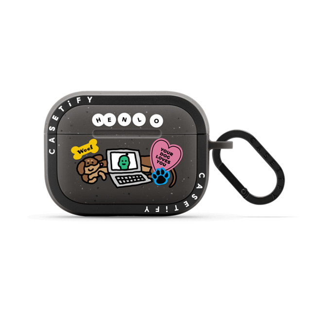 JOGUMAN x CASETiFY AirPods Pro Sticker,Dog Matte Charcoal バウンス ケース Your Dog Loves You Mother's Day JOGUMAN x CASETiFY AirPods Pro Sticker,Dog Matte Charcoal バウンス ケース Your Dog Loves You Mother's Day
