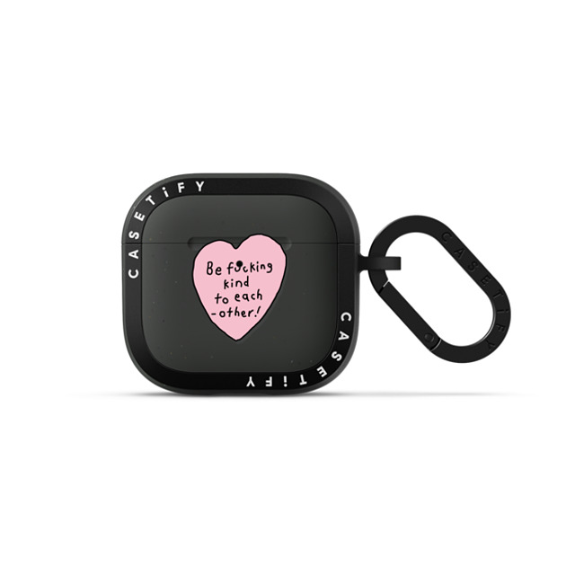 JOGUMAN x CASETiFY AirPods 4 Heart,Animal チャコール バウンス ケース Be Kind Mother's Day JOGUMAN x CASETiFY AirPods 4 Heart,Animal チャコール バウンス ケース Be Kind Mother's Day