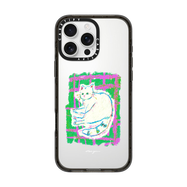 Albee Yau x CASETiFY iPhone 16 Pro Max Case Cat,Animal Black Impact Case Never leave your cat and the blanket by Albee Yau Father's Day Albee Yau x CASETiFY iPhone 16 Pro Max Case Cat,Animal Black Impact Case Never leave your cat and the blanket by Albee Yau Father's Day
