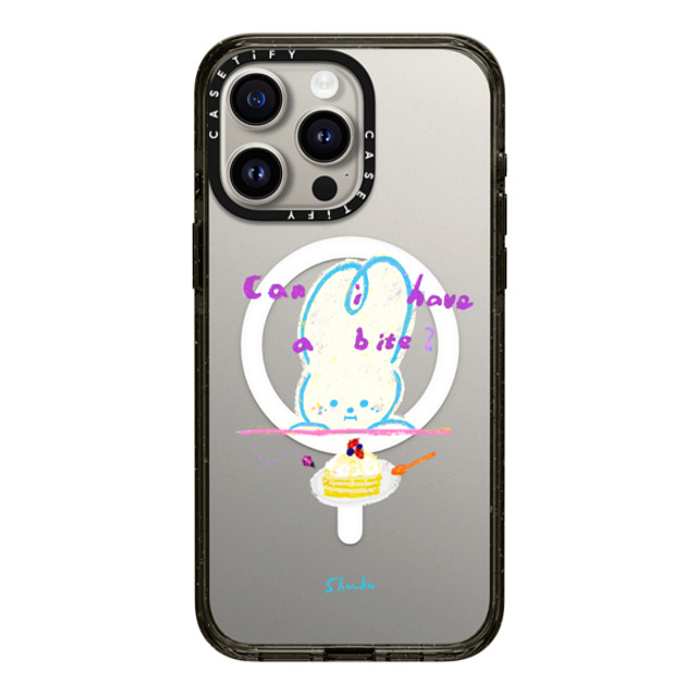 Albee Yau x CASETiFY iPhone 15 Pro Max ケース Bunny,Animal ブラック インパクトケース MagSafe対応 Shuku: Can I have a bite by Albee Yau Back to School Albee Yau x CASETiFY iPhone 15 Pro Max ケース Bunny,Animal ブラック インパクトケース MagSafe対応 Shuku: Can I have a bite by Albee Yau Back to School