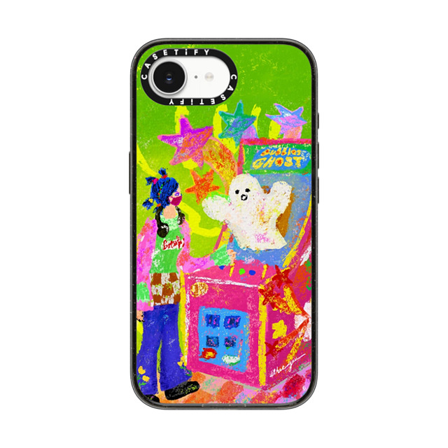 Albee Yau x CASETiFY iPhone 16e Case Star,Cartoon Black Impact Case MagSafe Compatible Bubble Ghost vs Bubble Girl by Albee Yau Back to School Albee Yau x CASETiFY iPhone 16e Case Star,Cartoon Black Impact Case MagSafe Compatible Bubble Ghost vs Bubble Girl by Albee Yau Back to School