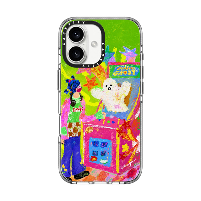 Albee Yau x CASETiFY iPhone 16 ケース Star,Cartoon クリア クリア ケース MagSafe対応 Bubble Ghost vs Bubble Girl by Albee Yau Back to School Albee Yau x CASETiFY iPhone 16 ケース Star,Cartoon クリア クリア ケース MagSafe対応 Bubble Ghost vs Bubble Girl by Albee Yau Back to School